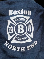 Boston Fire Engine-8 Large North End Sutphen Pumper T-Shirt FDNY New York