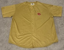 VTG FUBU Men  s Gold Basic Baseball Jersey Size XXL Made In USA