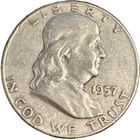 1957-D Franklin 50¢ ✔ Very Fine Condition ✔ 90% Silver