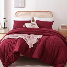 Twin/Twin XL Comforter for College Twin/Twin XL Comforter 66"x90" Dark Red