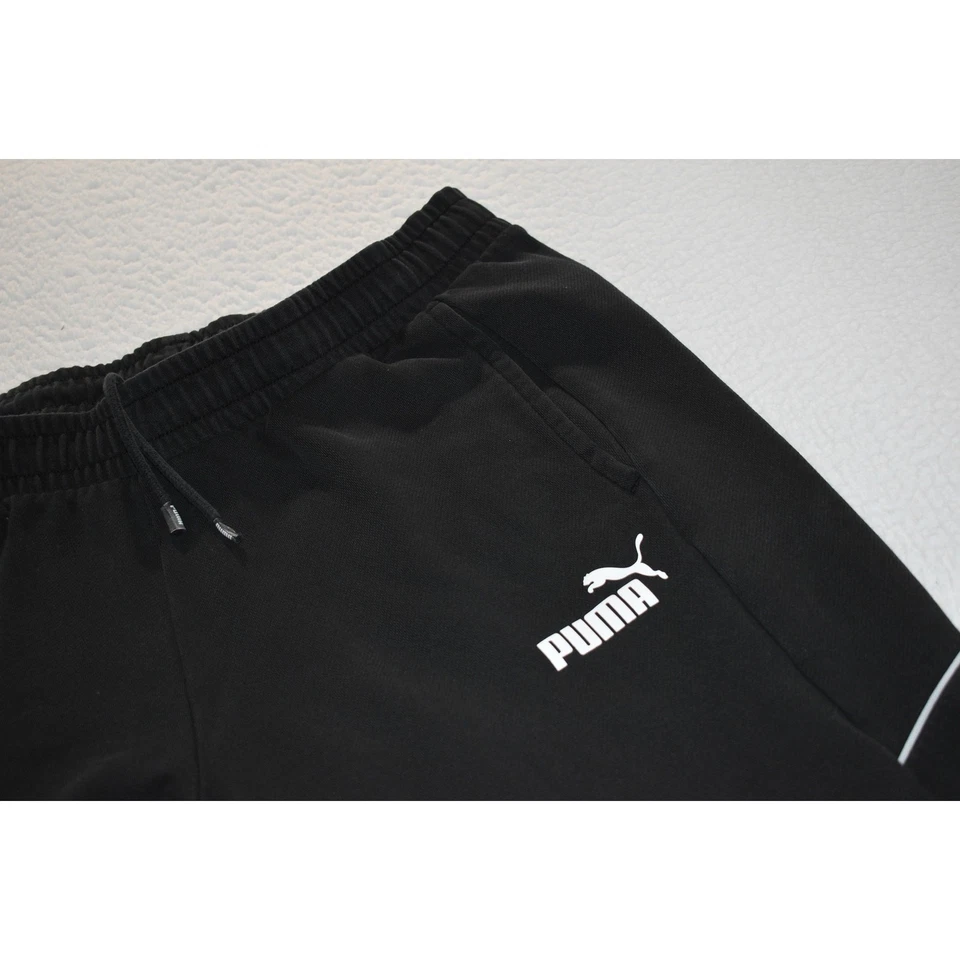 Мужские тренировочные штаны Puma Gym для бега трусцой размер большие карманы сужающиеся черные - Изображение 4 из 4