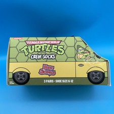 Teenage Mutant Ninja Turtles Socks Crew Socks Gift Set 3 Pack Shoe Size 6-12 .