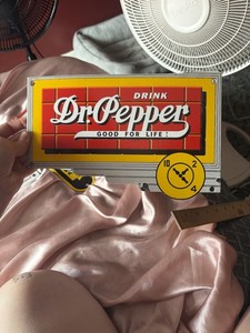 Porcelain Dr Pepper Sign