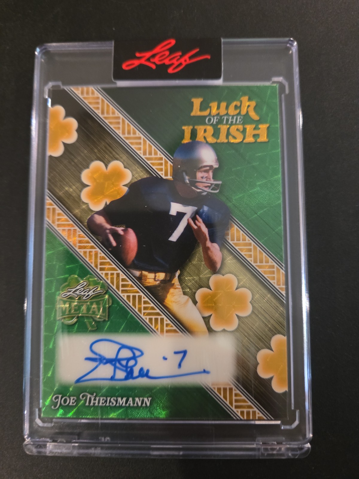 2026 Leaf St Patrick's Day Luck of the Irish 1/1 Joe Theismann Auto SuperFractor