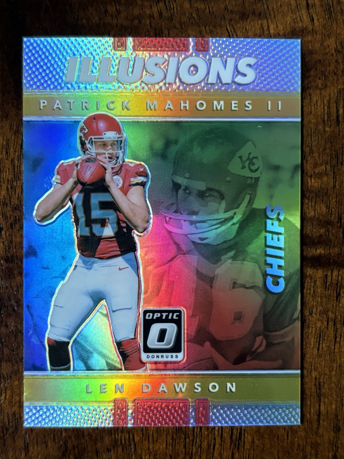 2017 Donruss Optic Illusions Patrick Mahomes II Holo Silver RC Chiefs