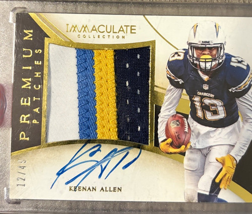 Panini 2014 Immaculate Keenan Allen Chargers Premium Patches Jersey Auto /49