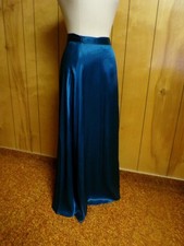 Vintage 1980's Teal Wrap Skirt One Size Medium