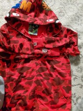 Red Bape Hoodie Xl Fits Like L