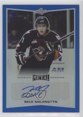 2015-16 Leaf Metal Blue Prismatic 1/25 Beck Malenstyn #BA-BM1 Auto 2r5