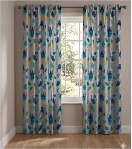 New Lilo & Stitch Island Vibes Room Window 2 Panels(42X63)" for Kids