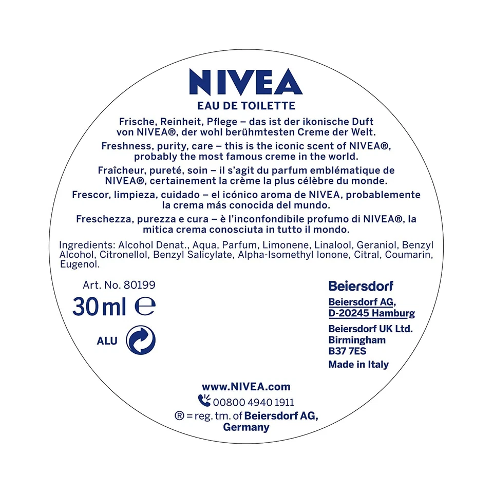 NIVEA Creme Eau De Toilette, NIVEA Parfum Mit Dem Ikonischen Duft Der NIVEA Crem - Bild 3 von 4