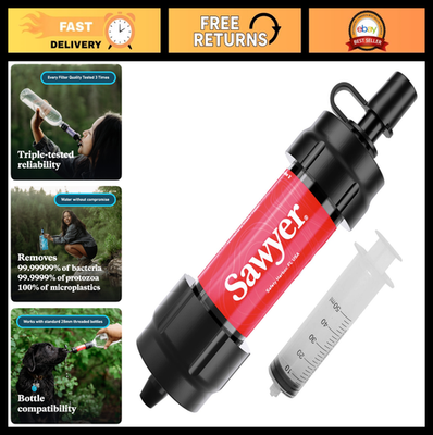 #ad Portable Mini Water Filtration System Compact Lightweight Outdoor Survival G $33.99