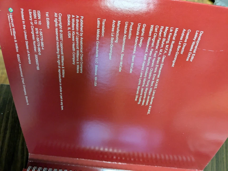 English/Spanish Anatomical Chart Desktop Collection, 2007, Spiral Bound - Image 2 of 4