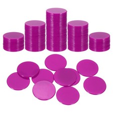 120Pcs 1.2 Inch Poker Chips, Bingo Chips Learning Counters, Rose, Flat