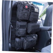 Universal Tactical Car Seat Back Organizer Bag Tactical Molle Upgraded A black