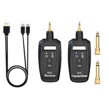 Rechargeable Wireless Guitar System Kit with Transmitter Receiver 100ft Range