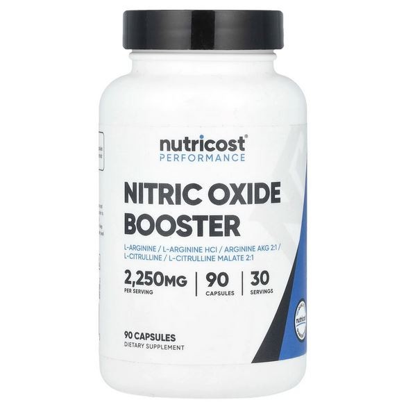 NUTRICOST Performance, Nitric Oxide Booster, 90 Capsules Supplement, Free P&P