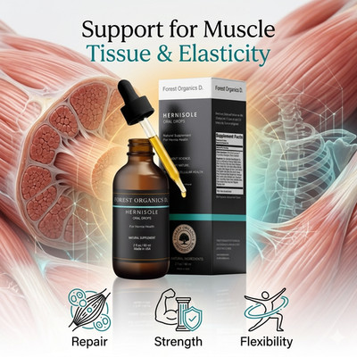 Hernisole Hernia Support Drops 2oz  Natural Inguinal & Umbilical Herbal Relief