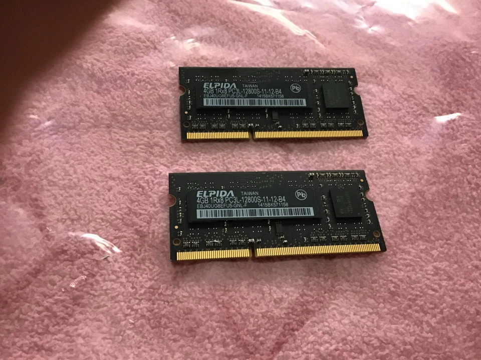 Elpida 8GB (2x4GB) 1Rx8 PC3L-12800S DDR3-1600 204pin SODIMM RAM Laptop Memory - Image 2 of 2