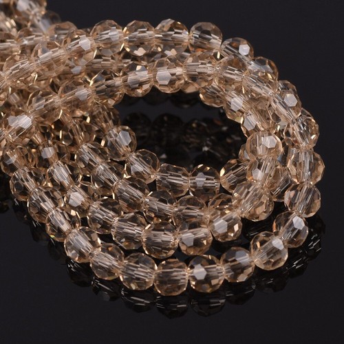 Runde 3 mm 4 mm 6 mm 8 mm 32 Facetten Facettiert Schliff Kristall Glas Lose Perlen Massiv - Bild 27 von 62