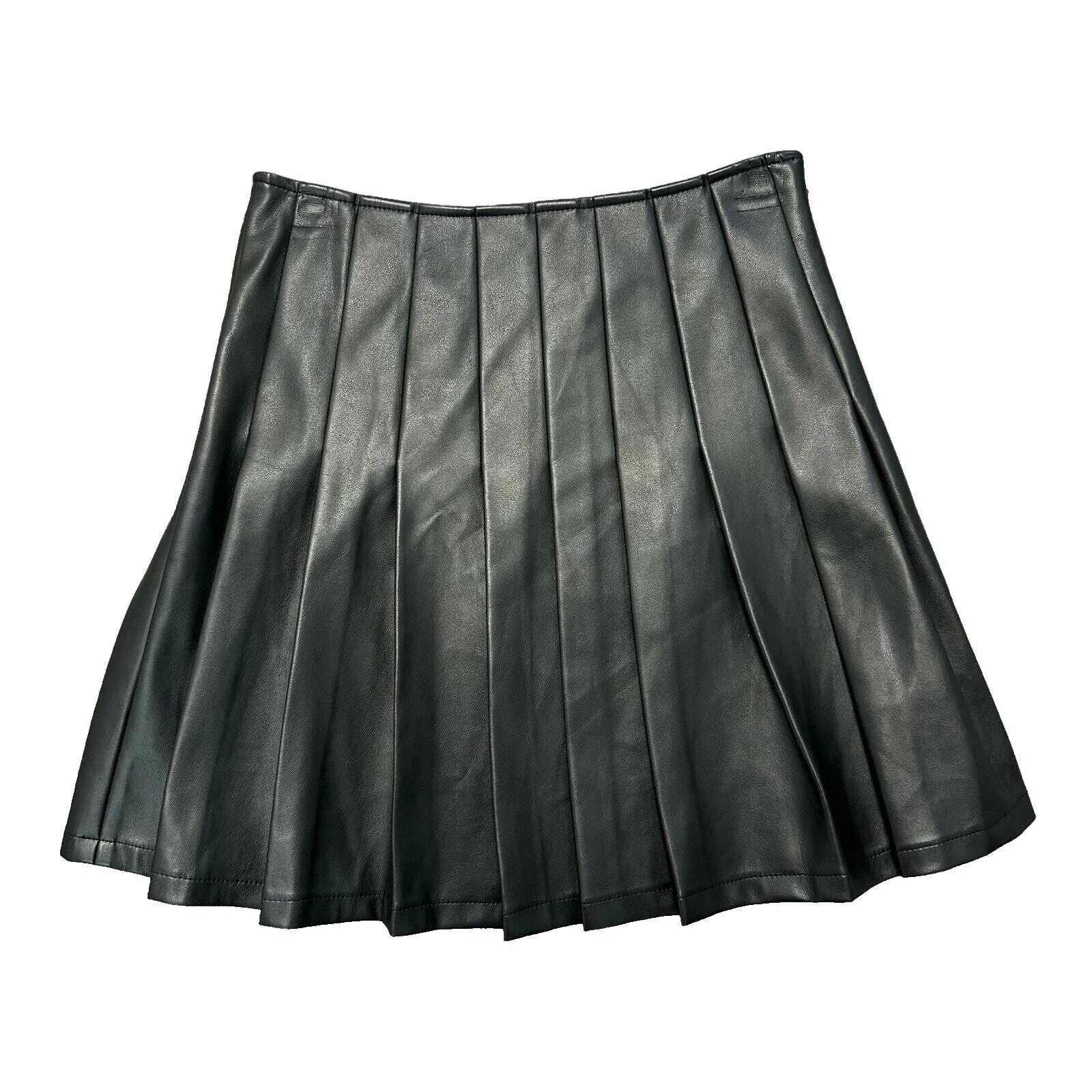 Faldas para mujer plisado de imitación de cuero