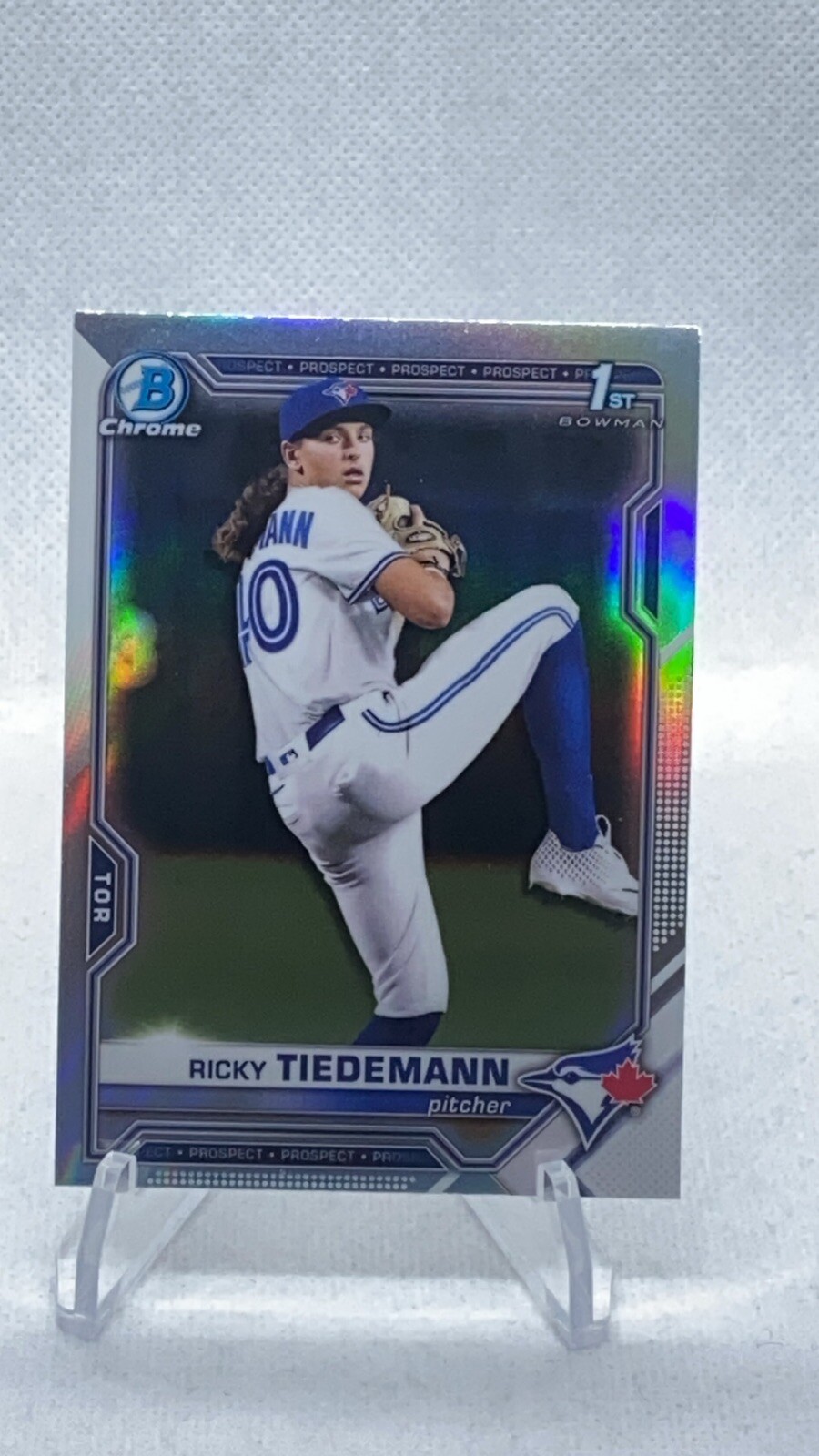 2021 Bowman Draft Chrome Ricky Tiedemann First 1st Bowman Refractor # BDC - 89