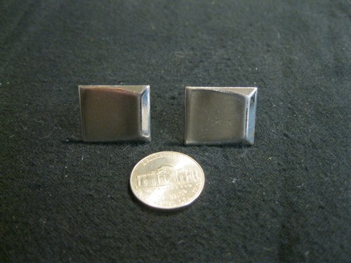 Gemelos vintage plateados rectangulares biselados Anson DB9 - Imagen 1 de 4