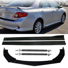 Front Bumper Lip Splitter Side Skirts Strut Rods For Toyota Corolla 09-13 Front Bumper Lip Splitter Side Skirts Strut Rods For Toyota Corolla 09-13