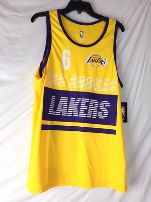 NBA Men's Jersey Los Angeles Lakers LeBron James #6 Yellow