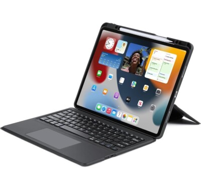 iPad Keyboard Pro 12.9 Air 13 Case w Keyboard Pencil Holder Detachable Magnetic 