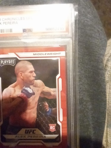 Alex Pereira RC 2023 Panini Chronicles UFC PSA 8 #165 Playoff.POP 1,Four Higher. - 第 6/10 張圖片
