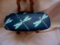 Woman's Eyeglass Case/dragonfly Theme/handmade/vision Care/health & Beauty Woman's Eyeglass Case/dragonfly Theme/handmade/vision Care/health & Beauty