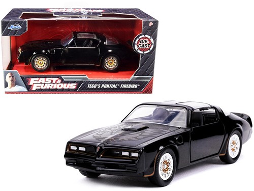 Tego's Pontiac Firebird Black Gold Stripes and Hood Bird Fast & Furious 1/32
