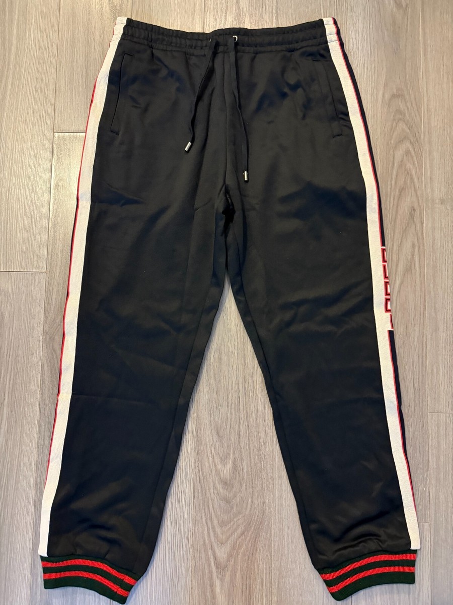 GUCCI テクニカルジャージーパンツ Gucci GG Technical Jersey Track Pants Men's Large Black