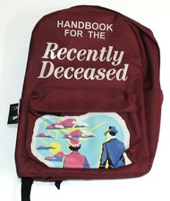 Beetlejuice Backpack Handbook For The Recently Deceased Hot Topic Maroon Bag New