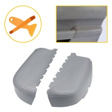 For 2009-2015 Honda Pilot Door Panel Lid Armrest Cover Leather Skin Gray 2pcs For 2009-2015 Honda Pilot Door Panel Lid Armrest Cover Leather Skin Gray 2pcs