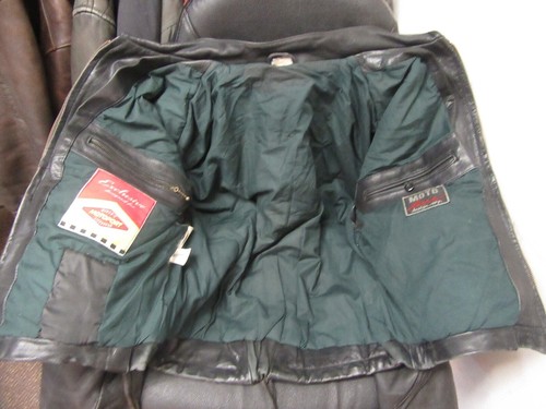 VINTAGE 70'S LEATHER EXCLUSIVE MOTORCYCLE JACKET SIZE UKS, LACES AND PATINA