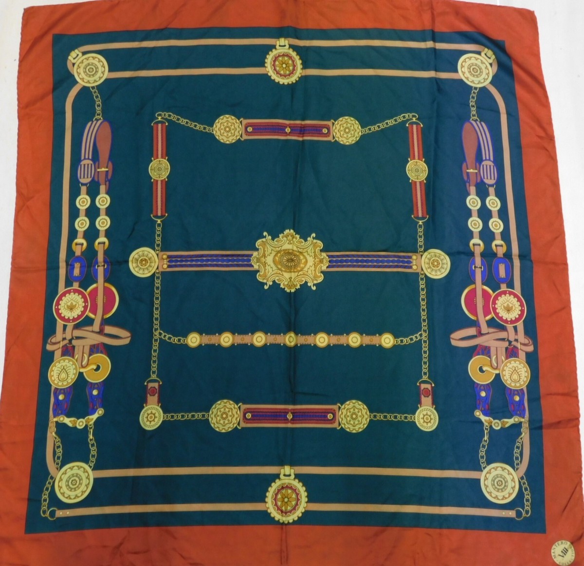 Foulard 100% Pura Seta Silk Soie Vintage Donna Mantero (673) 86Cm