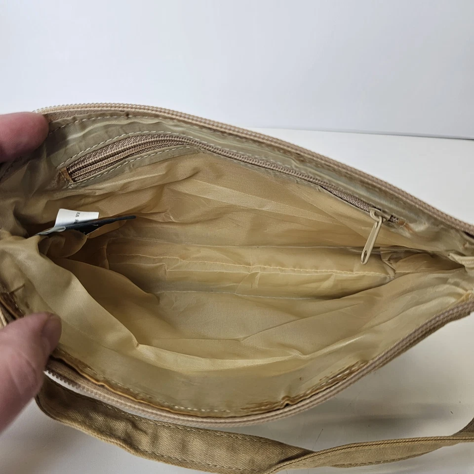 Bolso de Hombro Cartera Vintage Disney Mini Campanilla Tostado Lona Tostado Leer Foto 3 de 4