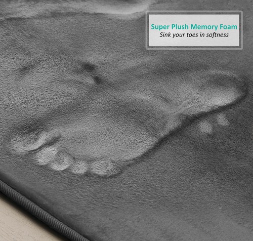 3PC Bathroom Rug Memory Foam Bath Mat Set - Small Large and Contour Bath Rugs - Picture 7 of 175
