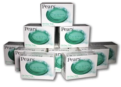 Pears Soap Oil Clear with Lemon Extract 125g Bar X12 (Green) 48hr tracked