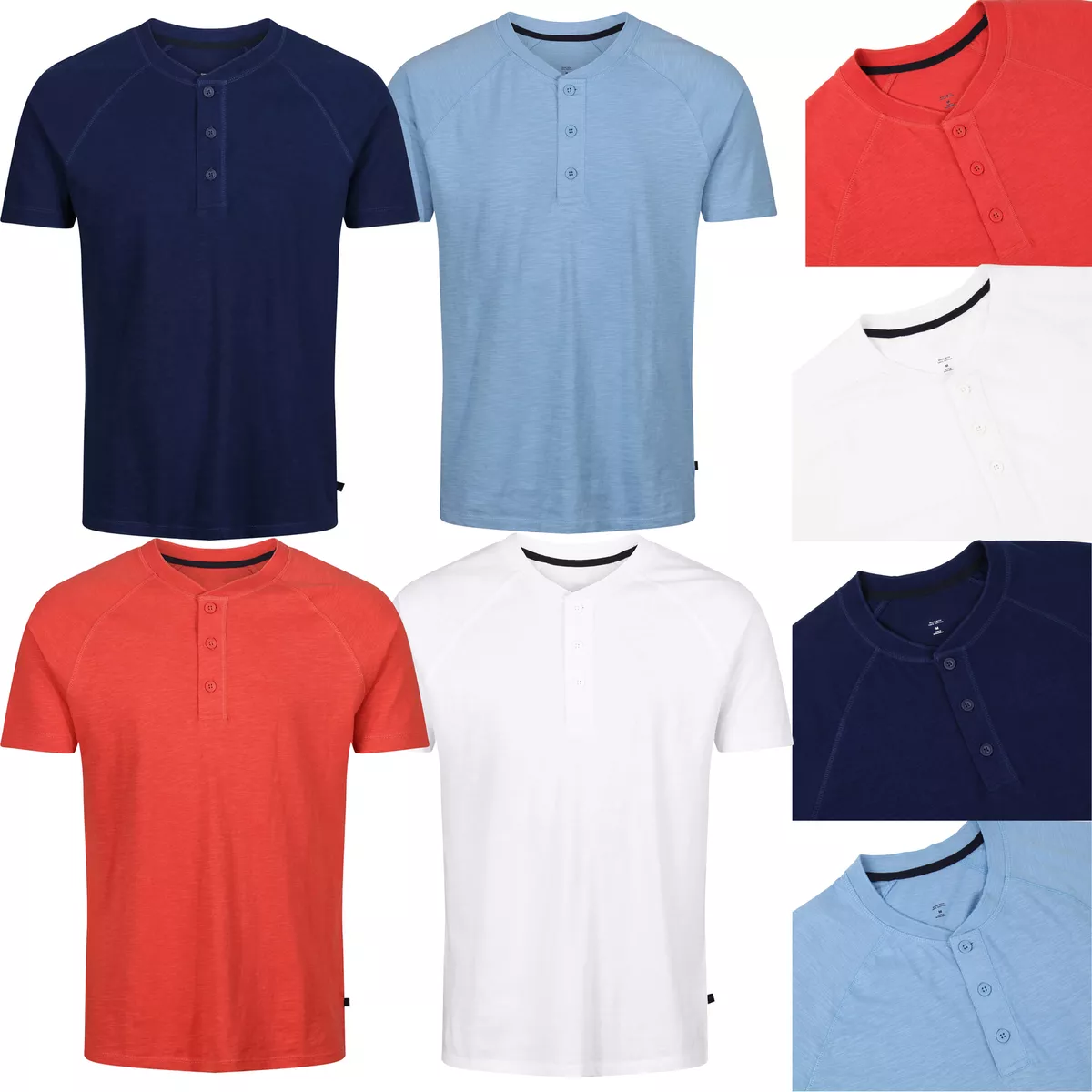 Mens grandad t hotsell shirts short sleeve