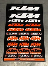 KTM  OEM  Sticker Decal Sheet Graphics SX SXF XC EXC By Enjoy Mfg  -  BLACK