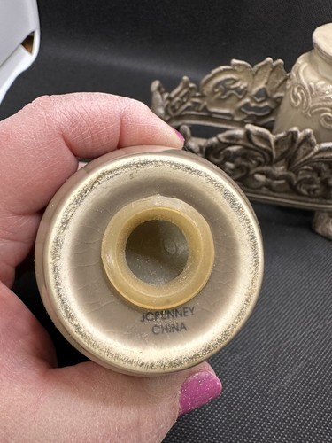 JC Penney Chris Madden Tuscan Scroll Sale e Pepe Shaker con supporto in metallo - Foto 2 di 4