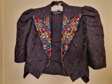 Bnwt Rrp£2950 Authentic Designer Dolce & Gabbana Crystal Jewel Blazer Jacket Uk8