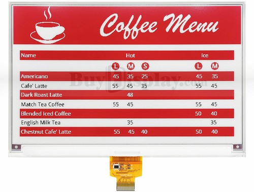 7.5 inch e-Ink 640x384 e-Paper Display Panel Red White Black SPI - 第 1/5 張圖片