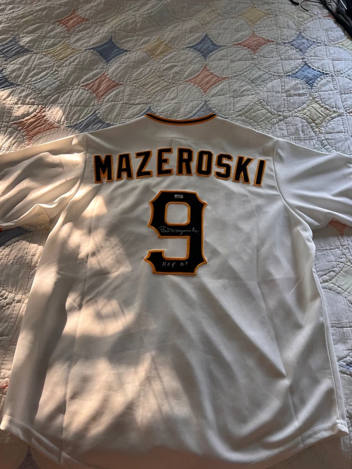 Bill Mazeroski Auto Pittsburgh Pirates Jersey HOF 01 COA 10x AS DKL Quality - Image 2 of 4