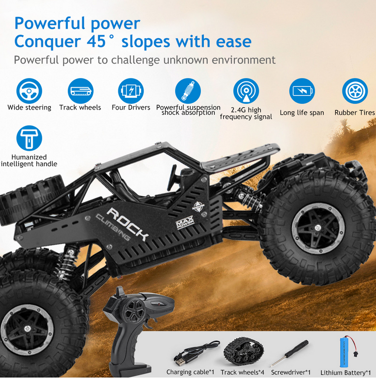 High-Speed 1:16 4WD RC Truck for Adults - 40KM/H Remote Control Car  
