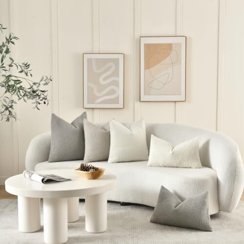 Boucle Pillow Covers 12x20 Inches, Textured Decorative 12" x 20" Off White - 第 7/7 張圖片