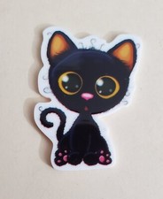 Black Kitty Cat Magnetic Needle Minder Cross Stitch Embroidery  Cover Holder